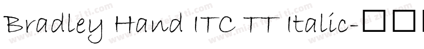 Bradley Hand ITC TT Italic字体转换